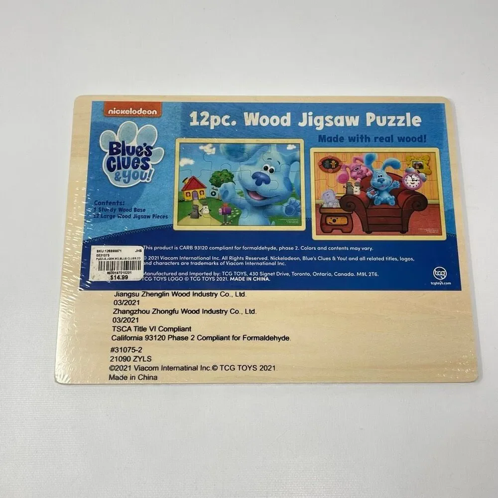 Nickelodeon Blue's Clues & You! The Thinking Chair Wood Puzzle TCG Toys New